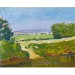 Izsák Perlmutter (1866-1932) - Detail of riverside