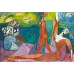 Magda Zemplényi (1899- 1965) - Waterside scene