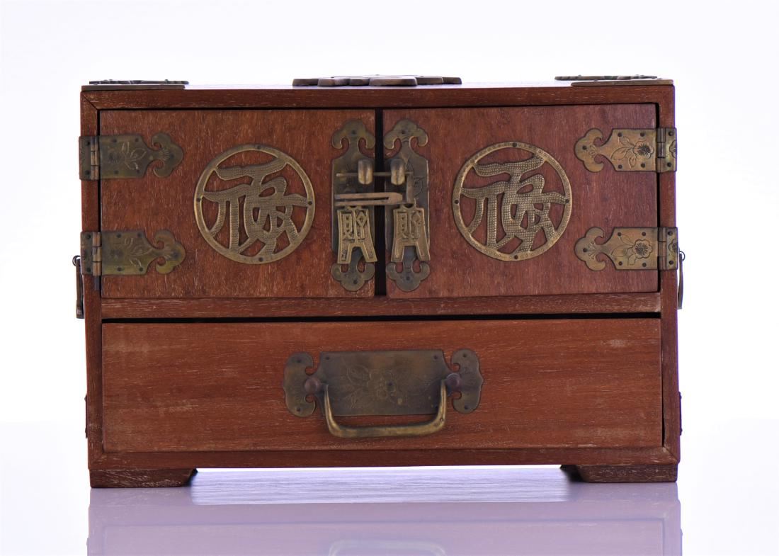 Vintage Chinese Wood Jewelry Box