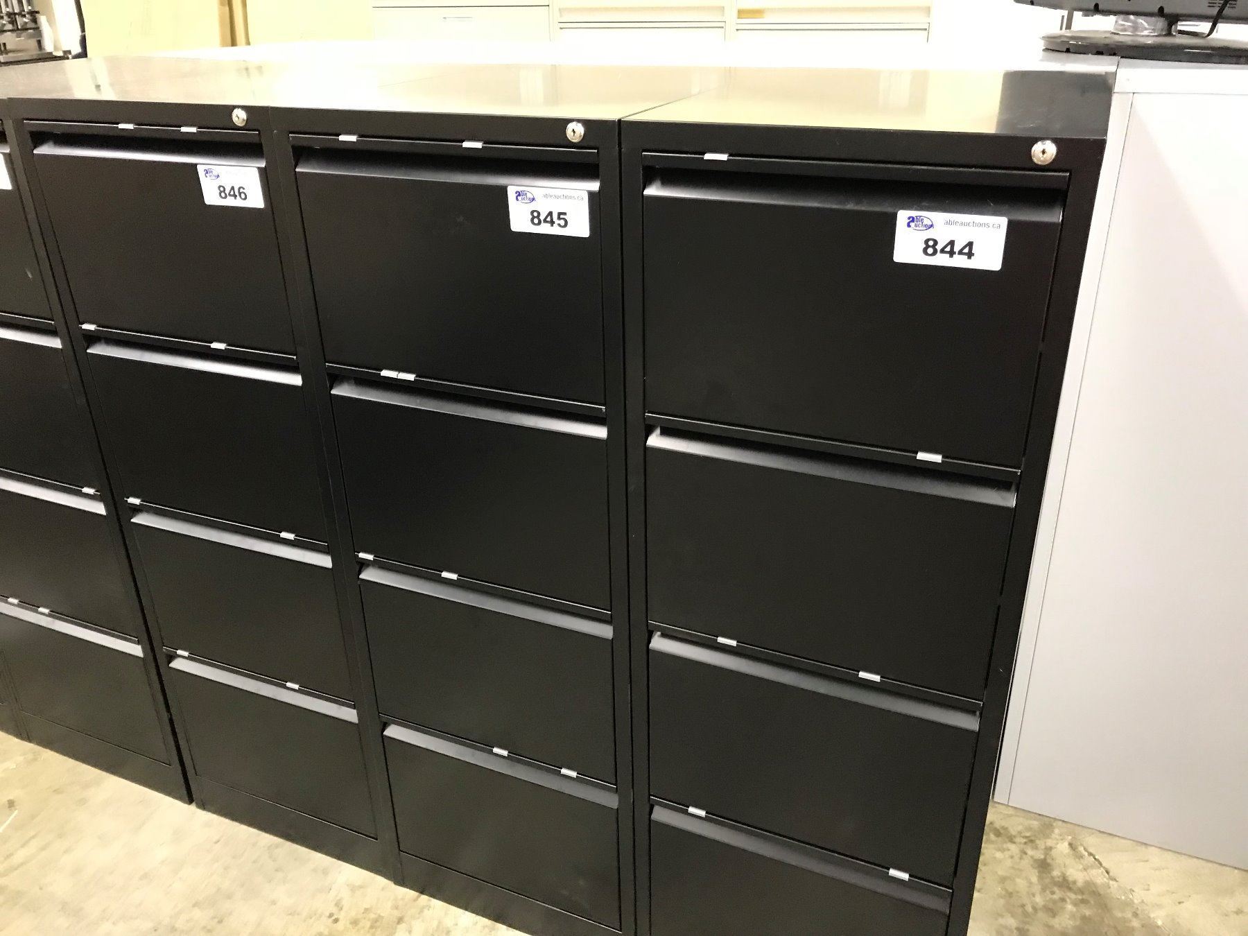 Black 4 Drawer Legal Size Vertical File Cabinet