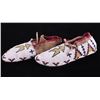 Image 21 : Cree Fully Beaded Hide Moccasins c. 1890