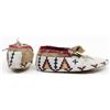Image 24 : Cree Fully Beaded Hide Moccasins c. 1890