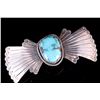 Image 1 : Old Pawn Navajo Sterling Silver & Turquoise Brooch