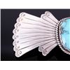 Image 5 : Old Pawn Navajo Sterling Silver & Turquoise Brooch