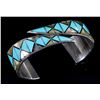 Image 1 : Signed Navajo Multi Stone Sterling Silver Cuff