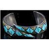 Image 2 : Signed Navajo Multi Stone Sterling Silver Cuff