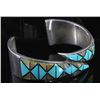 Image 3 : Signed Navajo Multi Stone Sterling Silver Cuff