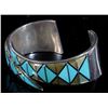 Image 4 : Signed Navajo Multi Stone Sterling Silver Cuff
