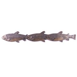 Rick Rowley Original Trout Bronze Sculpture