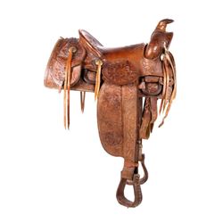 Charles P. Shipley Tooled Saddle 1890-1910's