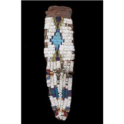 Ute Tail Fully Beaded War Paint Belt Bag 1860-1880