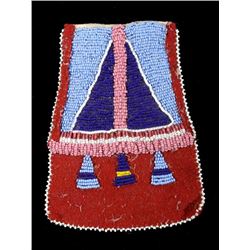 Lakota Sioux Fully Beaded Tomahawk Drop 19th C.