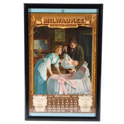 1910 Milwaukee Calendar Doctor Lithograph