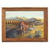 Image 1 : G.C. Wentworth Plowing Fields Oil Painting c. 1967