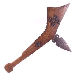 Vintage Plains Indian Gunstock Spontoon War Club