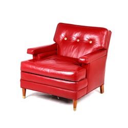 Thomas Molesworth Personal Red Leather Chair