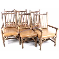 La Lune Collection Rustic Hickory & Leather Chairs