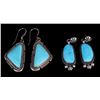 Image 1 : Navajo Sterling Silver & Turquoise Earrings