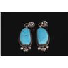 Image 2 : Navajo Sterling Silver & Turquoise Earrings