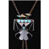 Image 2 : Zuni Thunderbird Mosaic Inlaid Bolo Tie