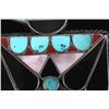 Image 6 : Zuni Thunderbird Mosaic Inlaid Bolo Tie