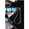Image 9 : Zuni Thunderbird Mosaic Inlaid Bolo Tie
