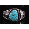 Image 1 : Navajo Sterling Silver and Blue Gem Turquoise Cuff