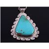 Image 3 : Signed Navajo Sterling Silver & Turquoise Necklace