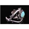Image 2 : Navajo Sand Cast Sterling & Turquoise Bracelet