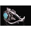 Image 3 : Navajo Sand Cast Sterling & Turquoise Bracelet