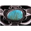 Image 4 : Navajo Sand Cast Sterling & Turquoise Bracelet