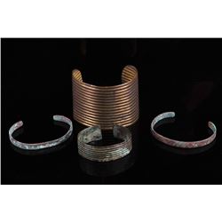Navajo Copper & Bronze Trade Bracelets (4)