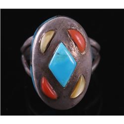 Navajo Multi Stone Sterling Silver Ring