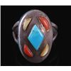 Image 1 : Navajo Multi Stone Sterling Silver Ring