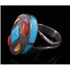 Image 2 : Navajo Multi Stone Sterling Silver Ring
