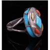 Image 4 : Navajo Multi Stone Sterling Silver Ring
