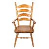 Image 4 : American Slat-Back Shaker Style Solid Oak Chairs 6
