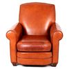 Image 4 : Edward H. Bohlin Leather Chair With Ottoman