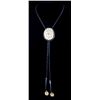 Image 1 : Navajo Mother of Pearl Bolo Tie EXCELLENT