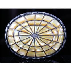 Navajo Mother of Pearl & Sterling Belt Buckle
