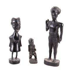 African Carved Wood Sculptures (3)