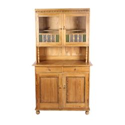 Dutch Pine Two-Part Cupboard 19th Century