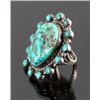 Image 3 : Navajo Sterling Silver Turquoise Nugget Ring