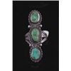 Image 1 : Old Pawn Carico Lake Turquoise Tri Stone Ring