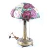 Image 1 : Pairpoint Puffy Reverse Painted Floral Lamp