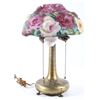 Image 7 : Pairpoint Puffy Reverse Painted Floral Lamp