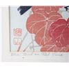 Image 8 : Blue Bird On Red Vine Japanese Woodcut Print