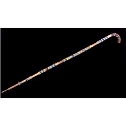 Sioux Fully Beaded Walking Cane c. 1800's