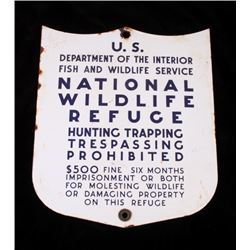 U.S. Fish & Wildlife Service Porcelain Enamel Sign