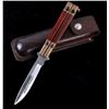 Image 1 : Manila Folder Butterfly Knife with Leather Case